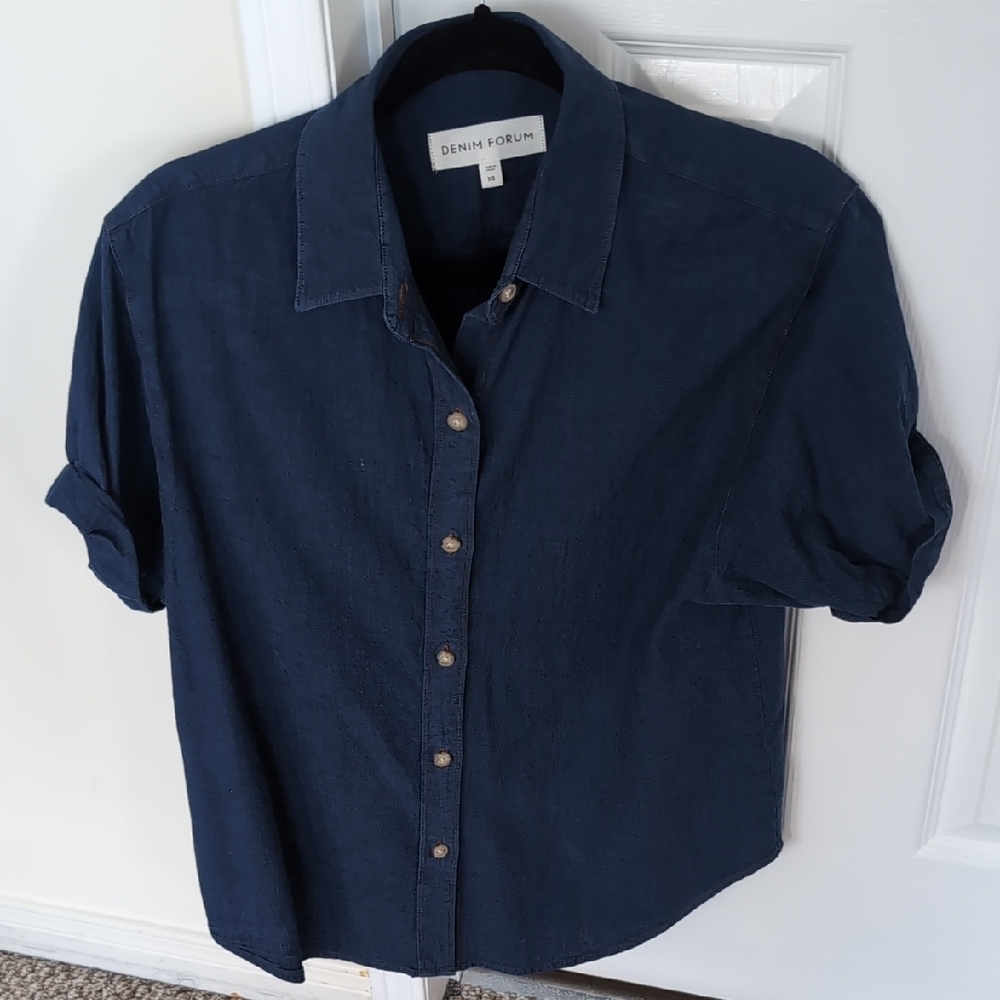 Aritzia Denim Forum Women's Navy Shirt
